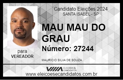 Candidato MAU MAU DO GRAU 2024 - SANTA ISABEL - Eleições