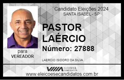 Candidato PASTOR LAÉRCIO 2024 - SANTA ISABEL - Eleições