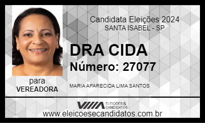 Candidato DRA CIDA 2024 - SANTA ISABEL - Eleições