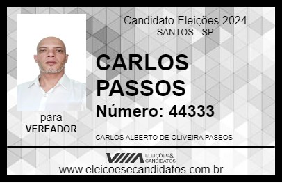 Candidato CARLOS PASSOS 2024 - SANTOS - Eleições