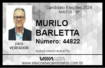 Candidato MURILO BARLETTA 2024 - SANTOS - Eleições