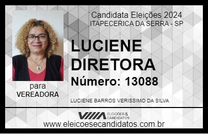 Candidato LUCIENE DIRETORA 2024 - ITAPECERICA DA SERRA - Eleições