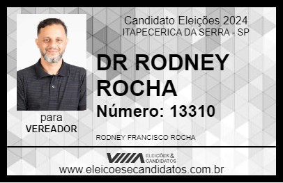 Candidato DR RODNEY ROCHA 2024 - ITAPECERICA DA SERRA - Eleições