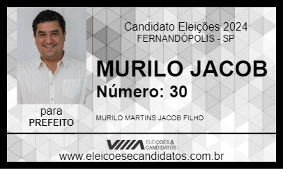 Candidato MURILO JACOB 2024 - FERNANDÓPOLIS - Eleições