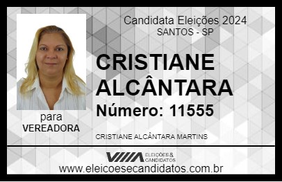 Candidato CRISTIANE ALCÂNTARA 2024 - SANTOS - Eleições