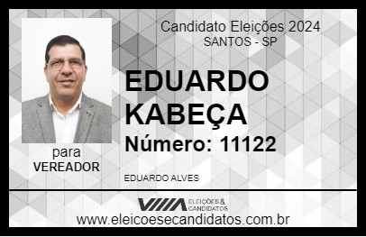 Candidato EDUARDO KABEÇA 2024 - SANTOS - Eleições