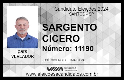 Candidato SARGENTO CICERO 2024 - SANTOS - Eleições