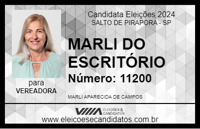 Candidato MARLI DO ESCRITÓRIO 2024 - SALTO DE PIRAPORA - Eleições