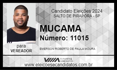 Candidato MUCAMA 2024 - SALTO DE PIRAPORA - Eleições