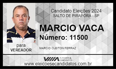 Candidato MARCIO VACA 2024 - SALTO DE PIRAPORA - Eleições