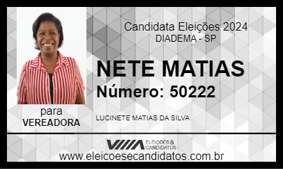 Candidato NETE MATIAS 2024 - DIADEMA - Eleições