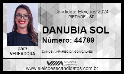 Candidato DANUBIA SOL 2024 - PIEDADE - Eleições