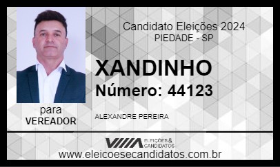 Candidato XANDINHO 2024 - PIEDADE - Eleições