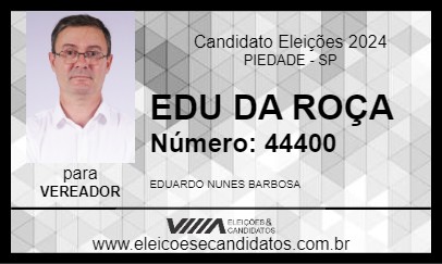 Candidato EDU DA ROÇA 2024 - PIEDADE - Eleições