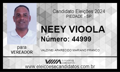 Candidato NEEY VIOOLA 2024 - PIEDADE - Eleições