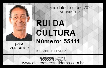 Candidato RUI TIAGO 2024 - ATIBAIA - Eleições