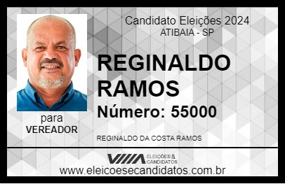 Candidato REGINALDO RAMOS 2024 - ATIBAIA - Eleições