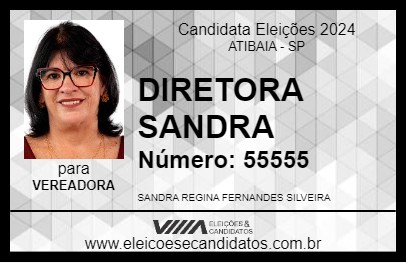 Candidato DIRETORA SANDRA 2024 - ATIBAIA - Eleições