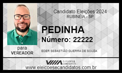 Candidato PEDINHA 2024 - RUBINÉIA - Eleições