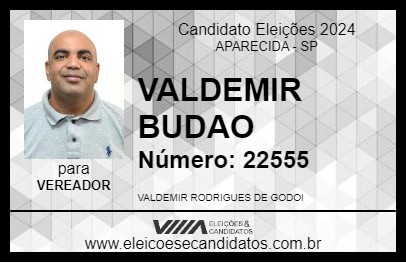 Candidato VALDEMIR BUDAO 2024 - APARECIDA - Eleições