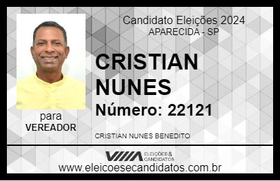 Candidato CRISTIAN NUNES 2024 - APARECIDA - Eleições