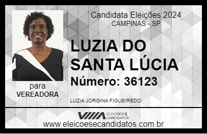 Candidato LUZIA DO SANTA LÚCIA 2024 - CAMPINAS - Eleições