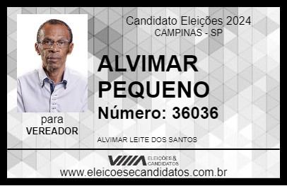 Candidato ALVIMAR PEQUENO 2024 - CAMPINAS - Eleições