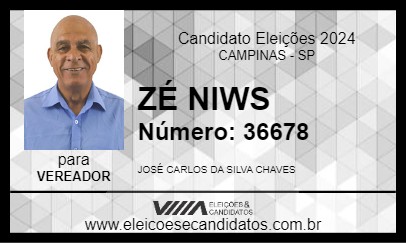 Candidato ZÉ NIWS 2024 - CAMPINAS - Eleições