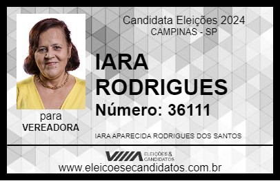 Candidato IARA RODRIGUES 2024 - CAMPINAS - Eleições