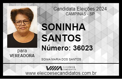 Candidato SONINHA SANTOS 2024 - CAMPINAS - Eleições