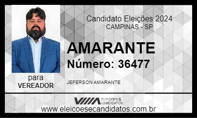 Candidato AMARANTE 2024 - CAMPINAS - Eleições