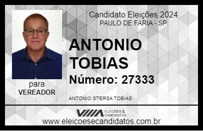 Candidato ANTONIO TOBIAS 2024 - PAULO DE FARIA - Eleições