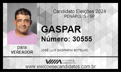 Candidato GASPAR 2024 - PENÁPOLIS - Eleições