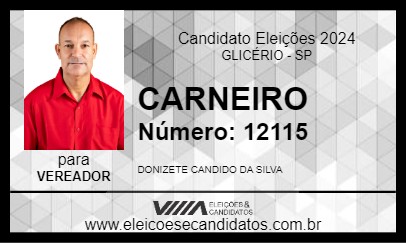 Candidato CARNEIRO 2024 - GLICÉRIO - Eleições