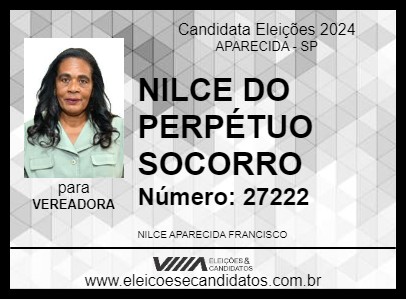 Candidato NILCE DO PERPÉTUO SOCORRO 2024 - APARECIDA - Eleições