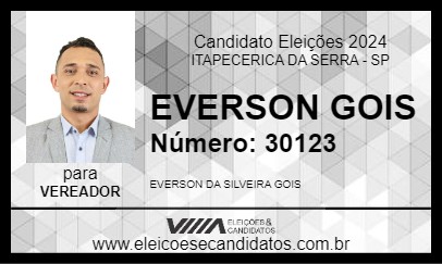 Candidato EVERSON GOIS 2024 - ITAPECERICA DA SERRA - Eleições