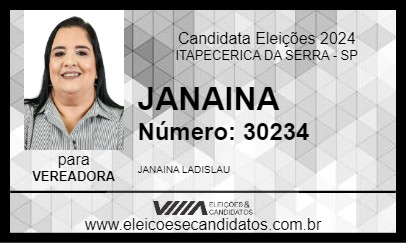 Candidato JANAINA 2024 - ITAPECERICA DA SERRA - Eleições