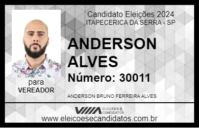 Candidato ANDERSON ALVES 2024 - ITAPECERICA DA SERRA - Eleições