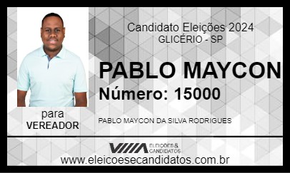 Candidato PABLO MAYCON 2024 - GLICÉRIO - Eleições