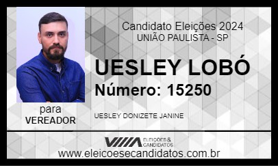 Candidato UESLEY LOBÓ 2024 - UNIÃO PAULISTA - Eleições