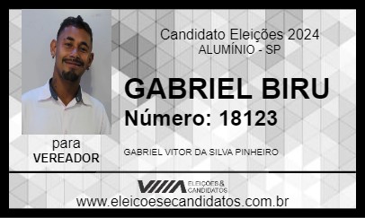 Candidato GABRIEL BIRU 2024 - ALUMÍNIO - Eleições