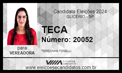 Candidato TECA 2024 - GLICÉRIO - Eleições