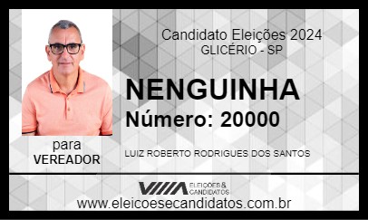 Candidato NENGUINHA 2024 - GLICÉRIO - Eleições