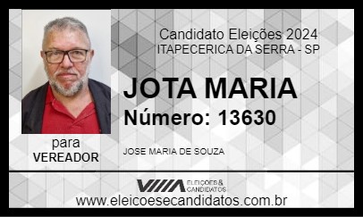 Candidato JOTA MARIA 2024 - ITAPECERICA DA SERRA - Eleições