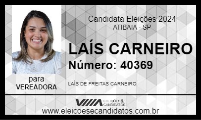 Candidato LAÍS CARNEIRO 2024 - ATIBAIA - Eleições