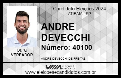 Candidato ANDRE DEVECCHI 2024 - ATIBAIA - Eleições