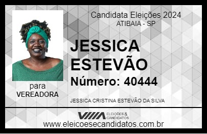 Candidato JESSICA ESTEVÃO 2024 - ATIBAIA - Eleições