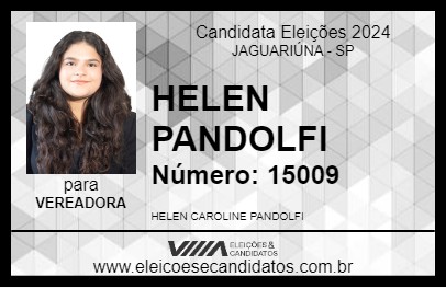 Candidato HELEN PANDOLFO 2024 - JAGUARIÚNA - Eleições