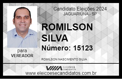 Candidato ROMILSON SILVA 2024 - JAGUARIÚNA - Eleições