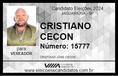 Candidato CRISTIANO CECON 2024 - JAGUARIÚNA - Eleições